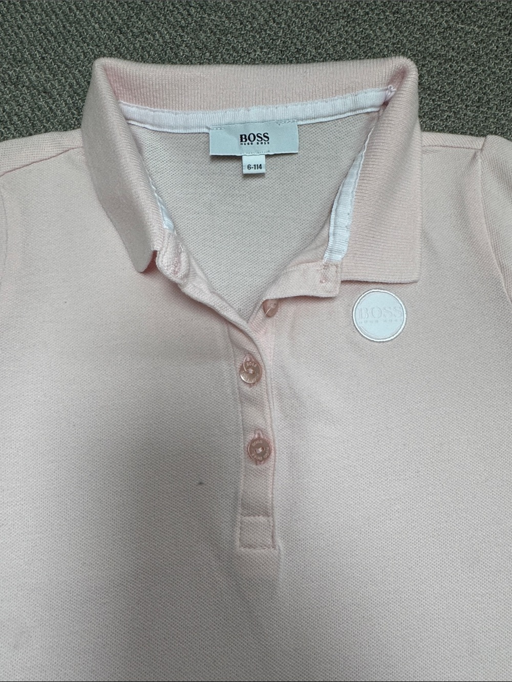 BOSS Girls Pale Pink Polo Dress - Picture 2 of 11
